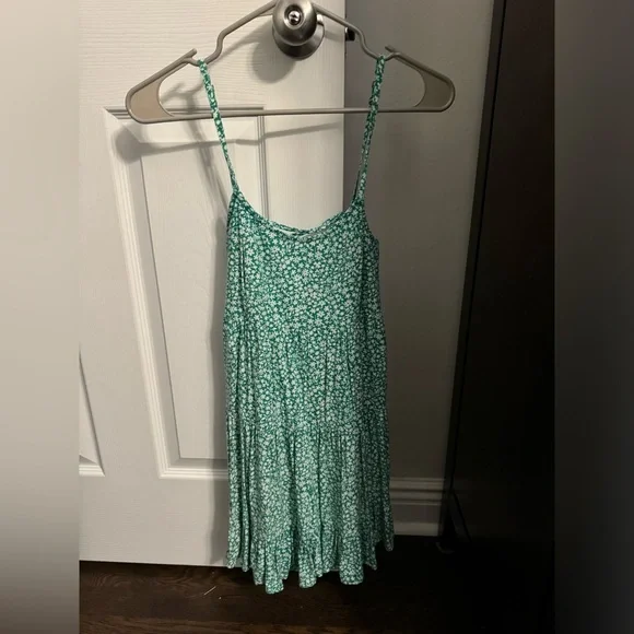 Hollister Green with white flower dress Hollister Green with white flower dress